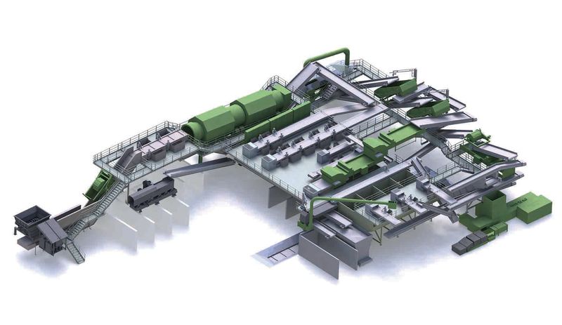 固定式建筑垃圾處理生產線